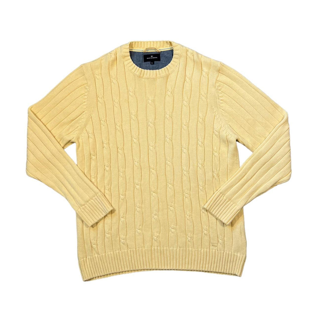 BLUE HARBOUR Marks & Spencer Classic Cotton Cable Knit Crewneck Sweater Jumper