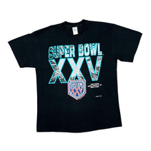 Load image into Gallery viewer, Vintage Logo 7 (1991) SUPER BOWL XXV Spellout Football Graphic Single Stitch T-Shirt
