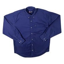 Load image into Gallery viewer, Vintage Chaps Ralph Lauren Classic Navy Blue Cotton Long Sleeve Button-Up Shirt
