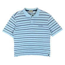 Load image into Gallery viewer, Vintage THOMAS BURBERRY Embroidered Mini Logo Blue Striped Short Sleeve Polo Shirt

