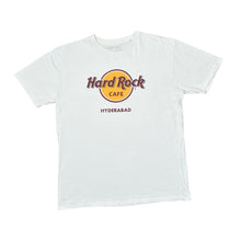 Load image into Gallery viewer, HARD ROCK CAFE &quot;Hyderabad&quot; Classic Souvenir Logo Spellout Graphic T-Shirt
