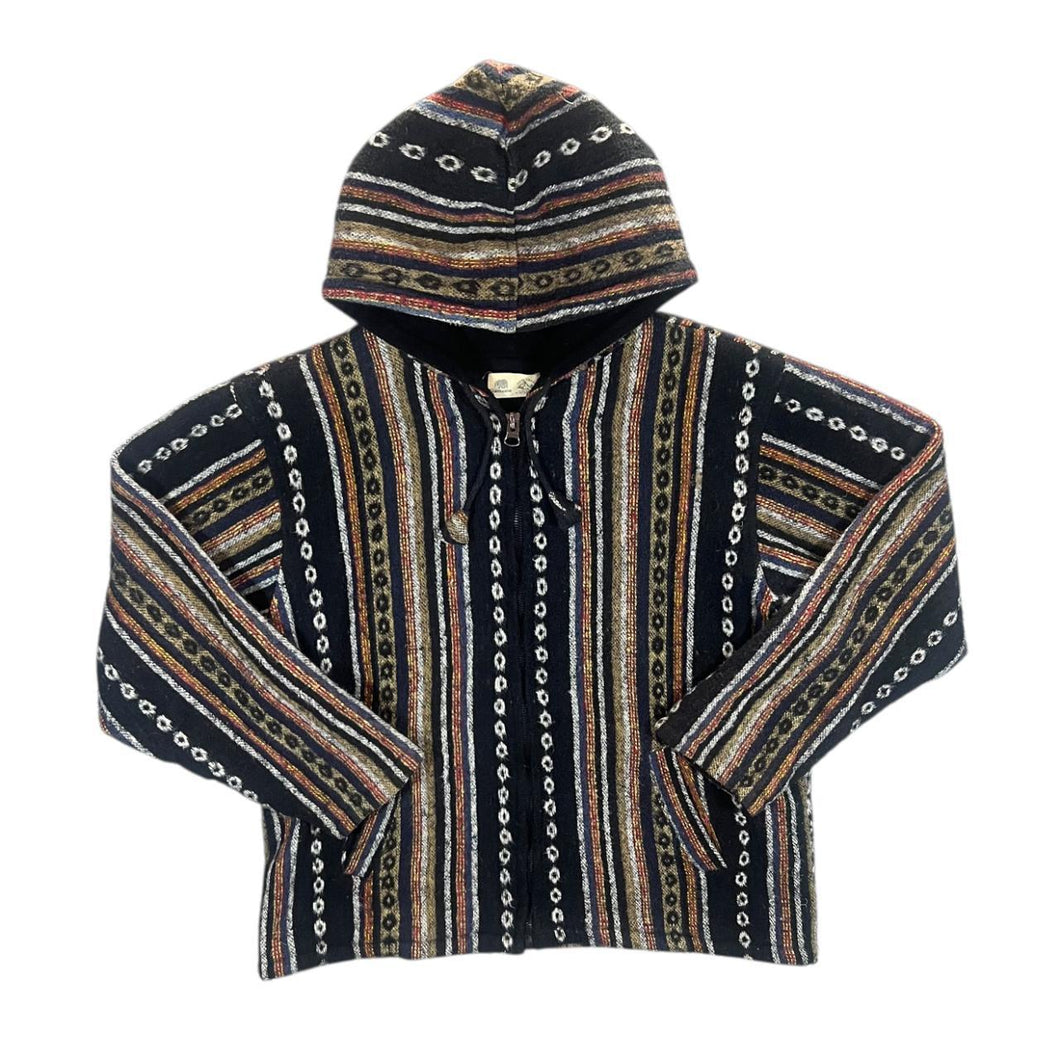 Namaste Made In Himalayas Fair Trade Hippy Patterned Fleece Lined Zip Hoodie