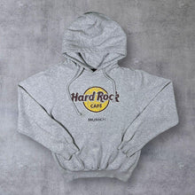 Load image into Gallery viewer, Hard Rock Cafe "Munich" Distressed Style Logo Souvenir Graphic Grey Hoodie
