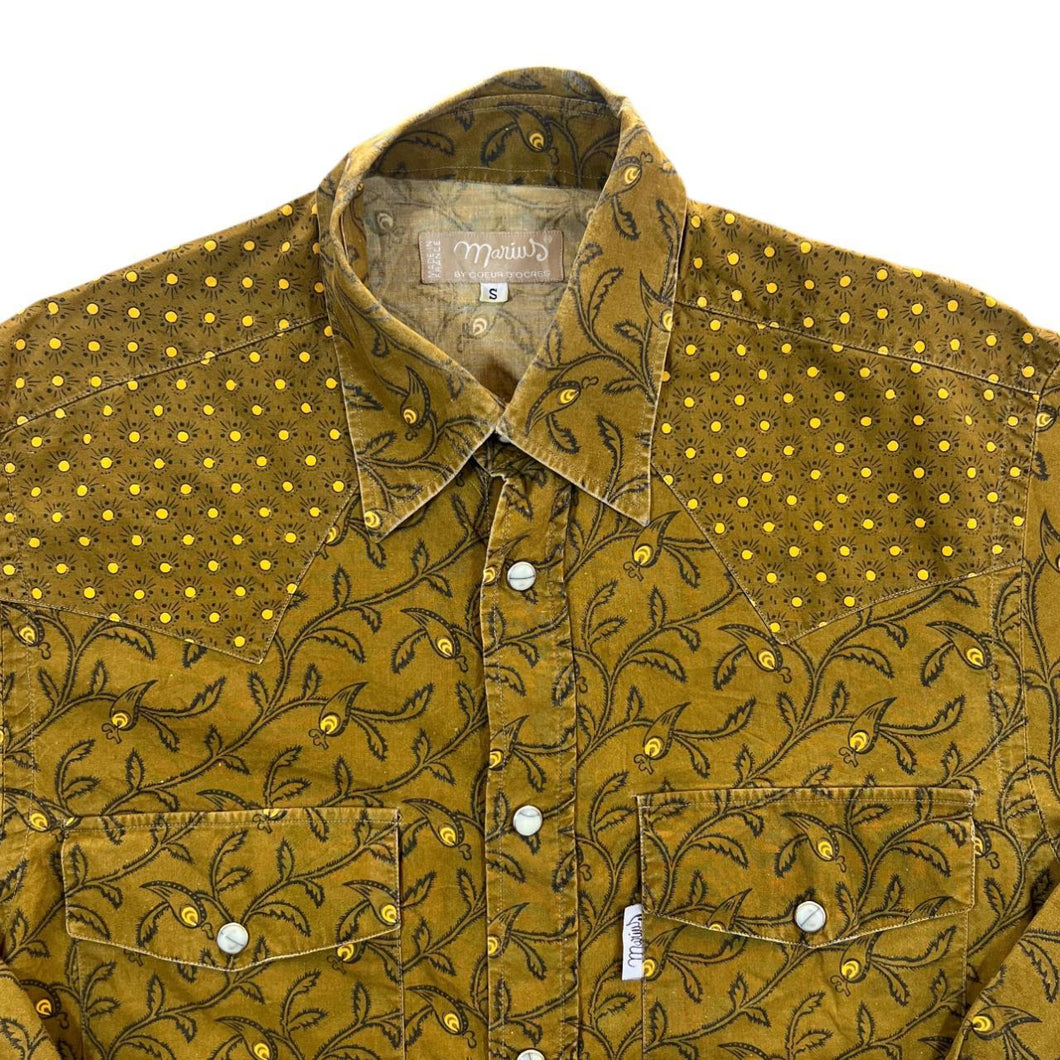 Vintage Marius by Coeur D'Ocres Paisley Patterned Cowboy Western Long Sleeve Shirt