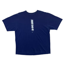 Load image into Gallery viewer, Vintage NIKE &quot;Just Do It&quot; Classic Mini Swoosh Logo Spellout Graphic Navy Blue T-Shirt
