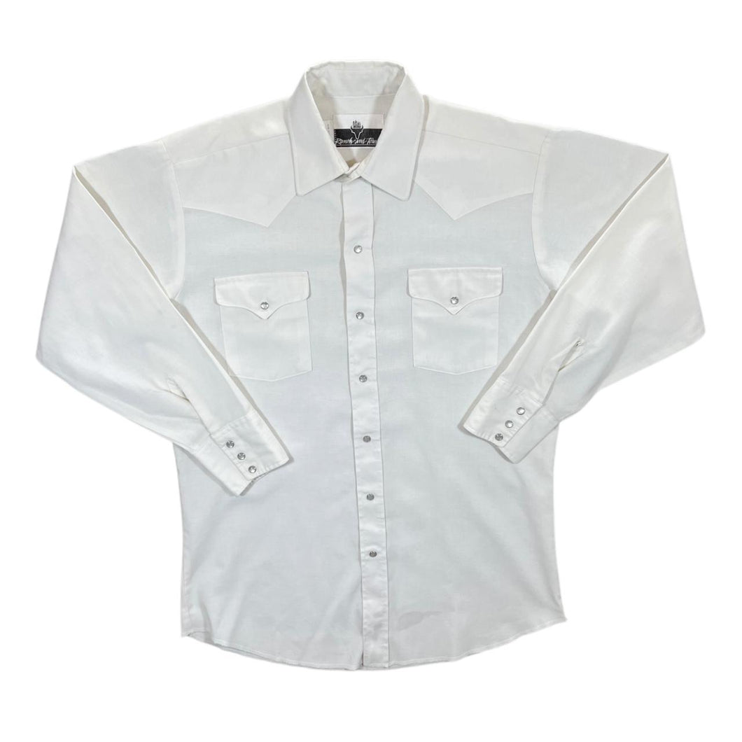 Vintage Ranch And Town Made In USA Cowboy Western Pearl Snap Popper Long Sleeve Shirt