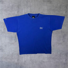 Load image into Gallery viewer, Early 00's Mizuno Classic Embroidered Mini Logo Blue Short Sleeve Cotton T-Shirt
