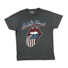 Load image into Gallery viewer, THE ROLLING STONES Classic USA Flag Logo Spellout Graphic Rock Band T-Shirt
