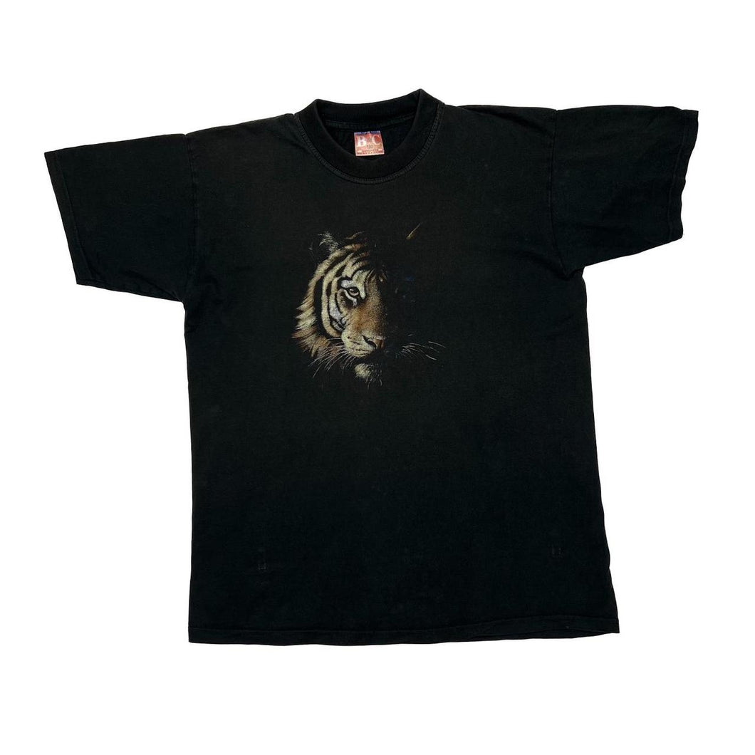 Vintage B&C Tiger Animal Wildlife Nature Graphic T-Shirt