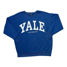 Load image into Gallery viewer, YALE UNIVERSITY Embroidered Big College Spellout Blue Crewneck Sweatshirt
