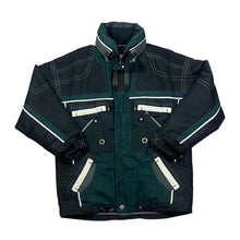 Load image into Gallery viewer, Vintage RODEO C&amp;A Green Black Colour Block Padded Ski Jacket
