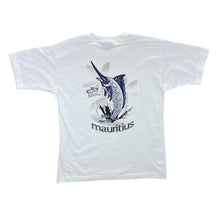 Load image into Gallery viewer, Early 00&#39;s EXOTICA &quot;Blue Marlin Mauritius&quot; Souvenir Graphic White Short Sleeve T-Shirt
