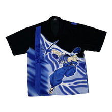 Load image into Gallery viewer, Early 00’s OXYZONE Anime Manga Goth Samurai All-Over Print Polyester Shirt
