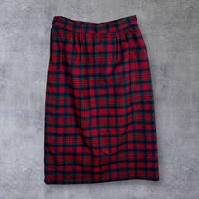 Load image into Gallery viewer, Vintage 90's Pendleton Made In USA Tartan Plaid Check Virgin Wool Skirt
