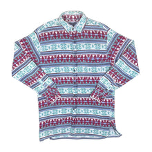 Load image into Gallery viewer, Vintage 90&#39;s Abstract Western Patterned Long Sleeve Flannel Shirt
