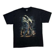 Load image into Gallery viewer, Early 00&#39;s WILD Gothic Fantasy Skeleton Guitarist Music Graphic T-Shirt
