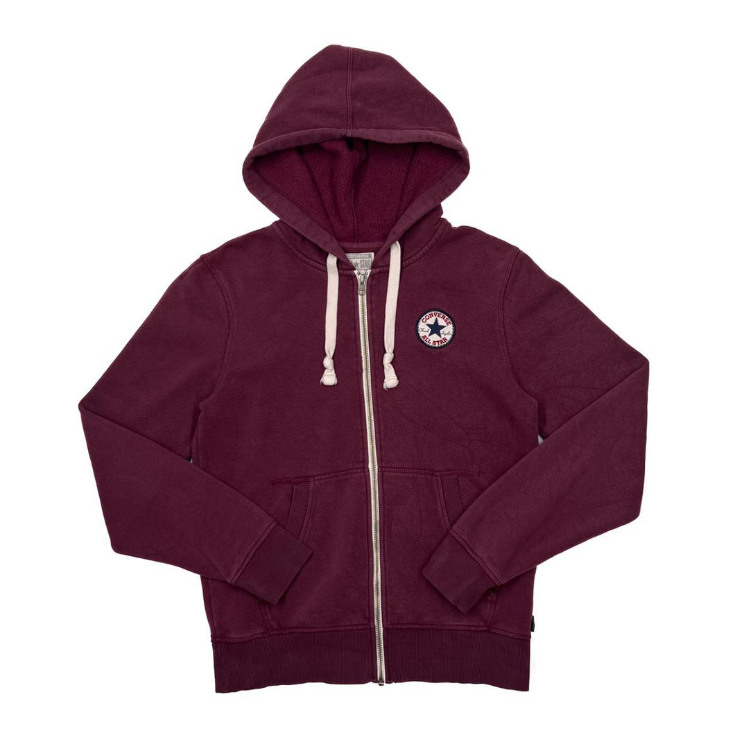 CONVERSE ALL STAR Classic Embroidered Mini Patch Logo Zip Hoodie
