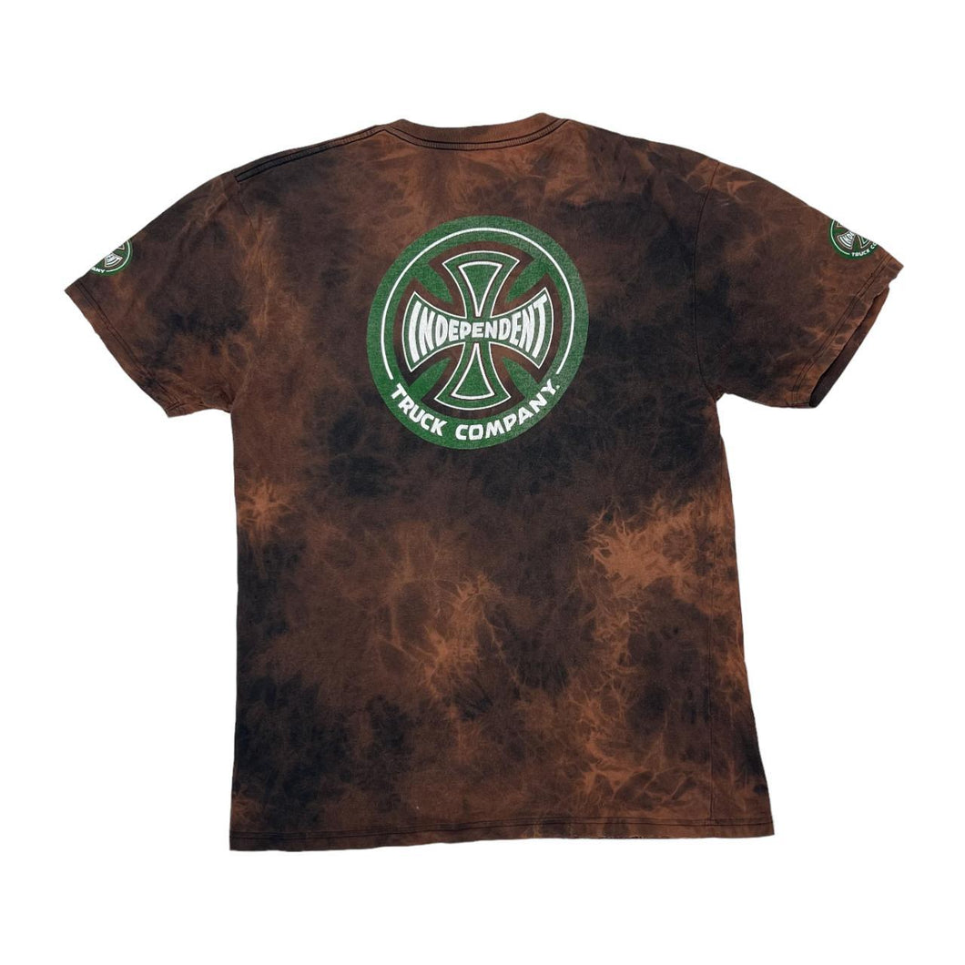 INDEPENDENT TRUCK COMPANY Classic Skater Logo Spellout Bleach Tie Dye T-Shirt