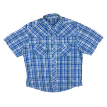 Load image into Gallery viewer, Vintage 90's Cowboy Western Plaid Check Pearl Snap Popper Short Sleeve Shirt
