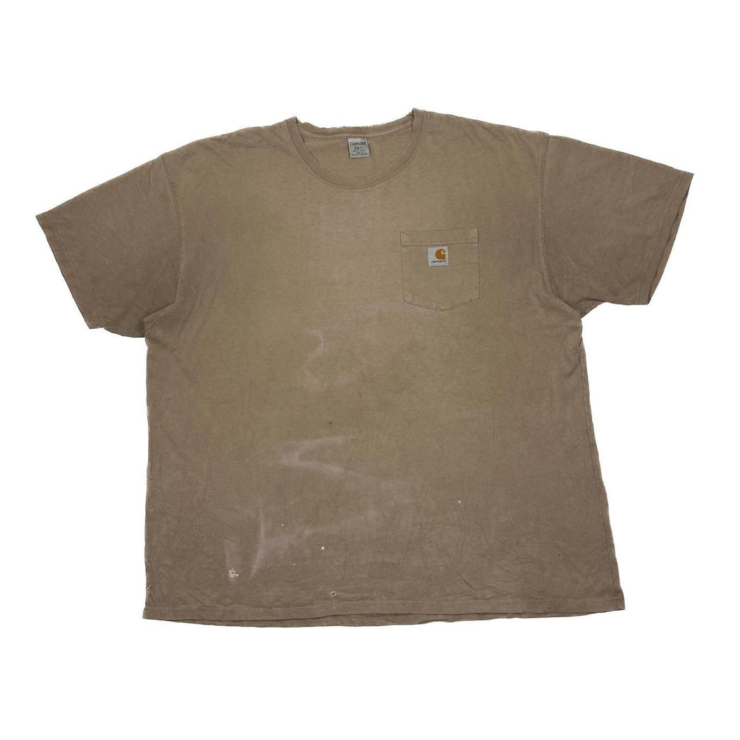 Early 00’s CARHARTT Classic Patch Logo Distressed Cotton Pocket T-Shirt
