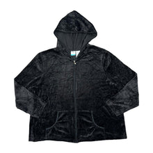 Load image into Gallery viewer, JUST MY SIZE JMS Y2K Classic Basic Essential Velvet Velour Zip Hooded Tracksuit Top
