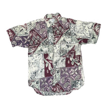 Load image into Gallery viewer, Vintage 90's CLASSIC SILK COLLECTION Crazy Abstract Patterned Short Sleeve Silk Shirt
