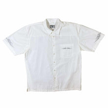 Load image into Gallery viewer, Early 00&#39;s John Baner Gothic Y2K Tribal Patterned White Cotton Short Sleeve Shirt
