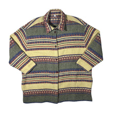 Load image into Gallery viewer, Vintage 90&#39;s Aztec Crazy Abstract Patterned Long Sleeve Wool Blend Flannel Over Shirt
