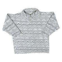 Load image into Gallery viewer, Vintage 90&#39;s Crazy Abstract Patterned Cotton 1/4 Zip Pullover Sweatshirt Top
