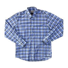 Load image into Gallery viewer, BARBOUR &quot;Regular Fit&quot; Classic Blue Gingham Check Long Slevee Button-Up Cotton Shirt
