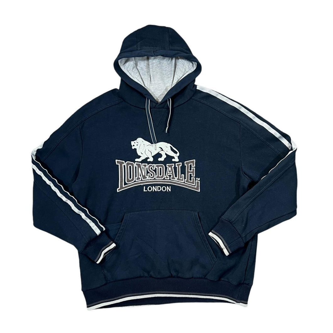 LONSDALE LONDON Classic Embroidered Big Logo Spellout Pullover Hoodie