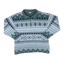 Load image into Gallery viewer, Vintage 90&#39;s JACQUES By Schiesser Aztec Patterned 1/4 Zip Long Sleeve Polo Shirt

