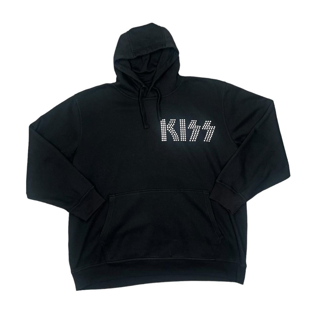 KISS (2018) Classic Logo Spellout Glam Metal Hard Rock Music Band Pullover Hoodie