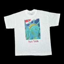 Load image into Gallery viewer, Deadstock Vintage 90's Screen Stars NEW YORK Statue Of Liberty Souvenir Graphic Single Stitch T-Shirt

