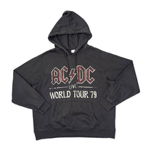 Load image into Gallery viewer, H&amp;M x AC/DC &quot;World Tour &#39;79&quot; Classic Logo Spellout Hard Rock Band Music Pullover Hoodie
