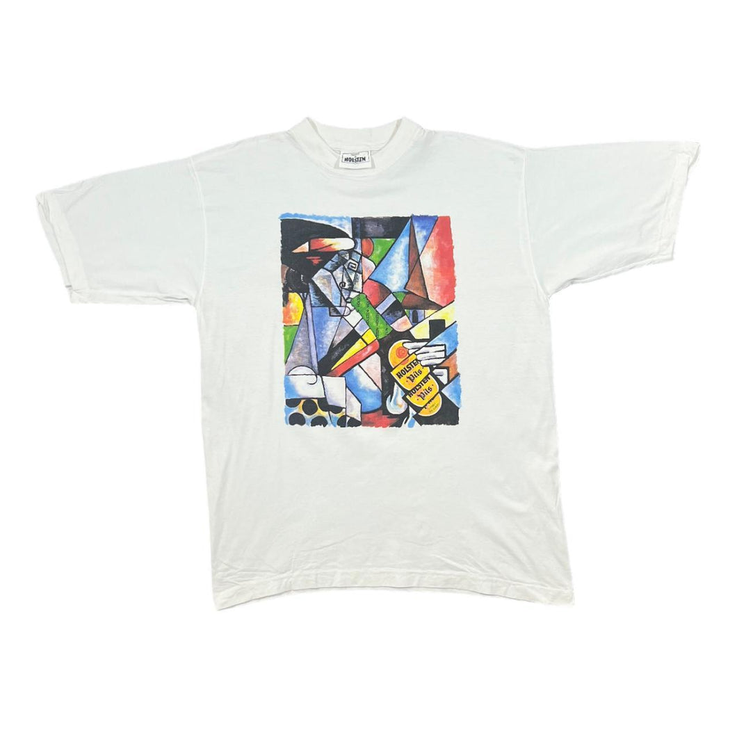 Vintage 90's HOLSTEN PILS Beer Drinks Promo Art Style Spellout Graphic T-Shirt