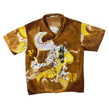 Load image into Gallery viewer, Early 00&#39;s Hai Zhour Gothic Y2K Dragon Graphic Burnt Orange Short Sleeve Shirt
