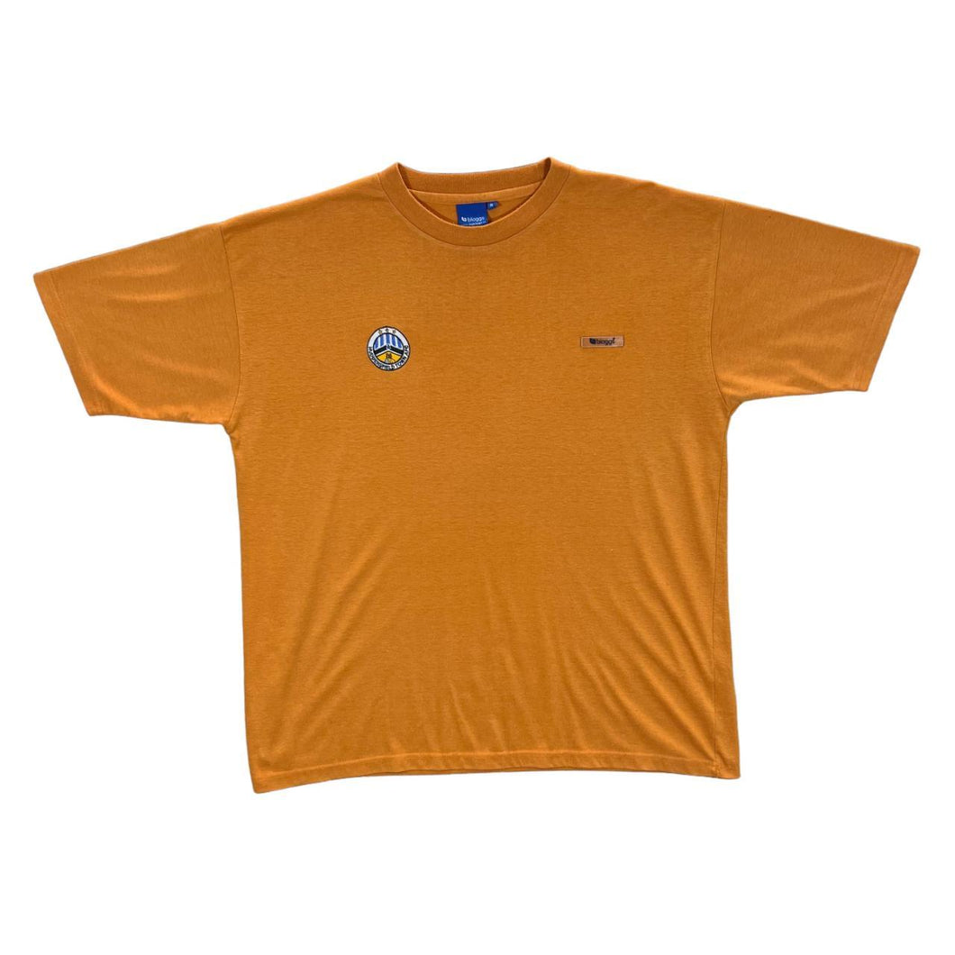 Vintage Bloggs HUDDERSFIELD TOWN AFC Embroidered Football Logo Orange T-Shirt