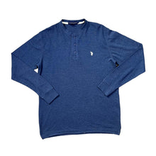 Load image into Gallery viewer, Early 00&#39;s U.S.POLO ASSN. Classic Embroidered Mini Logo Waffle Knit Henley Long Sleeve T-Shirt
