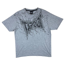 Load image into Gallery viewer, TAPOUT Graphic Logo Spellout MMA Grey Short Sleeve T-Shirt
