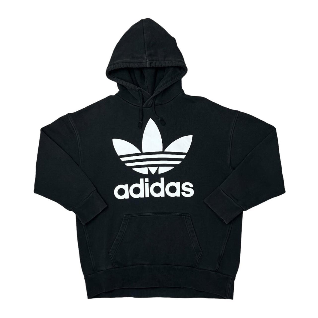 ADIDAS Classic Trefoil Big Logo Spellout Oversized Heavyweight Pullover Hoodie
