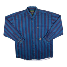 Load image into Gallery viewer, Vintage HUNTING HORN Multi Striped Long Sleeve Cotton Button-Up Shirt
