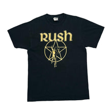 Load image into Gallery viewer, RUSH Classic Pentagram Logo Spellout Graphic Prog Hard Rock Music Band T-Shirt
