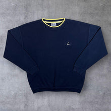 Load image into Gallery viewer, Vintage Wind Sportswear Embroidered Mini Logo Navy Blue Crewneck Sweatshirt
