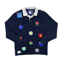 Load image into Gallery viewer, Early 00&#39;s COTTON TRADERS Rugby World Cup Embroidered Crest Long Sleeve Rugby Polo Shirt
