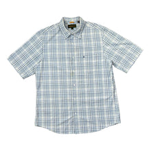 Load image into Gallery viewer, Vintage TIMBERLAND Blue White Yellow Plaid Check Short Sleeve Cotton Shirt
