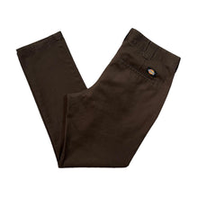 Load image into Gallery viewer, DICKIES &quot;Slim Fit&quot; Classic Brown Worker Skater Chinos Pants Trousers Bottoms
