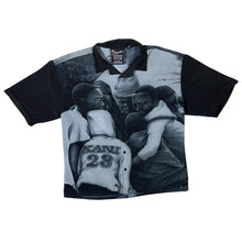 Load image into Gallery viewer, Early 00&#39;s Karl Kani Jeans Hip Hop Y2K Streetwear Airbrush Effect All-Over Print Short Sleeve Shirt
