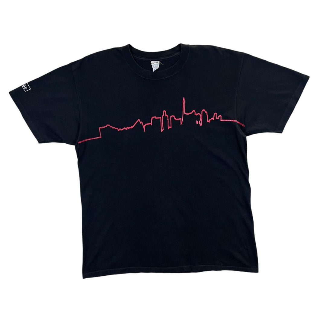 Early 00's Anvil PULE OF VEGAS Souvenir Spellout Graphic Black T-Shirt