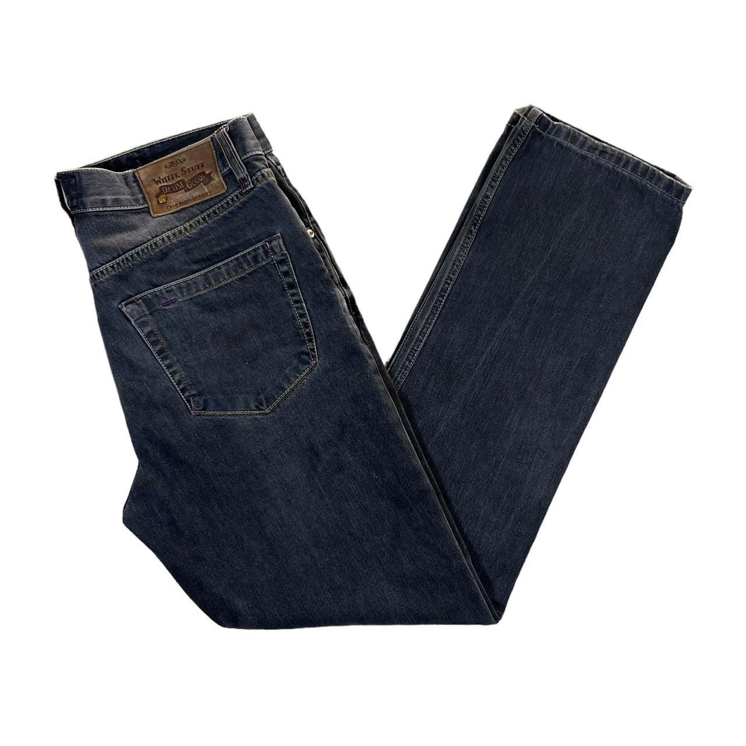 WHITE STUFF Denim Goods Washed Black Slim Fit Denim Jeans